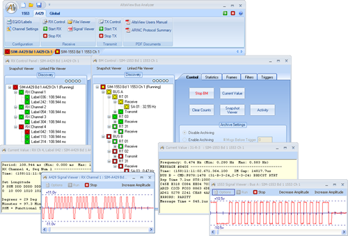 Example of Advanced 1553 and ARINC Analyzer - AltaView